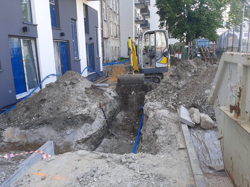 wykop pod instalacje grzewczą